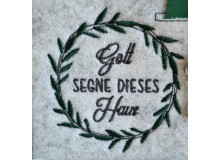 Stickdatei - Spruch Gott segne dieses Haus